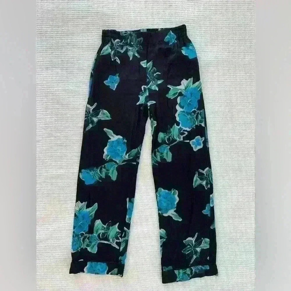 The Kooples 90’s Flower Pants. Blue/black formal. Size 1/small. - Picture 6 of 12
